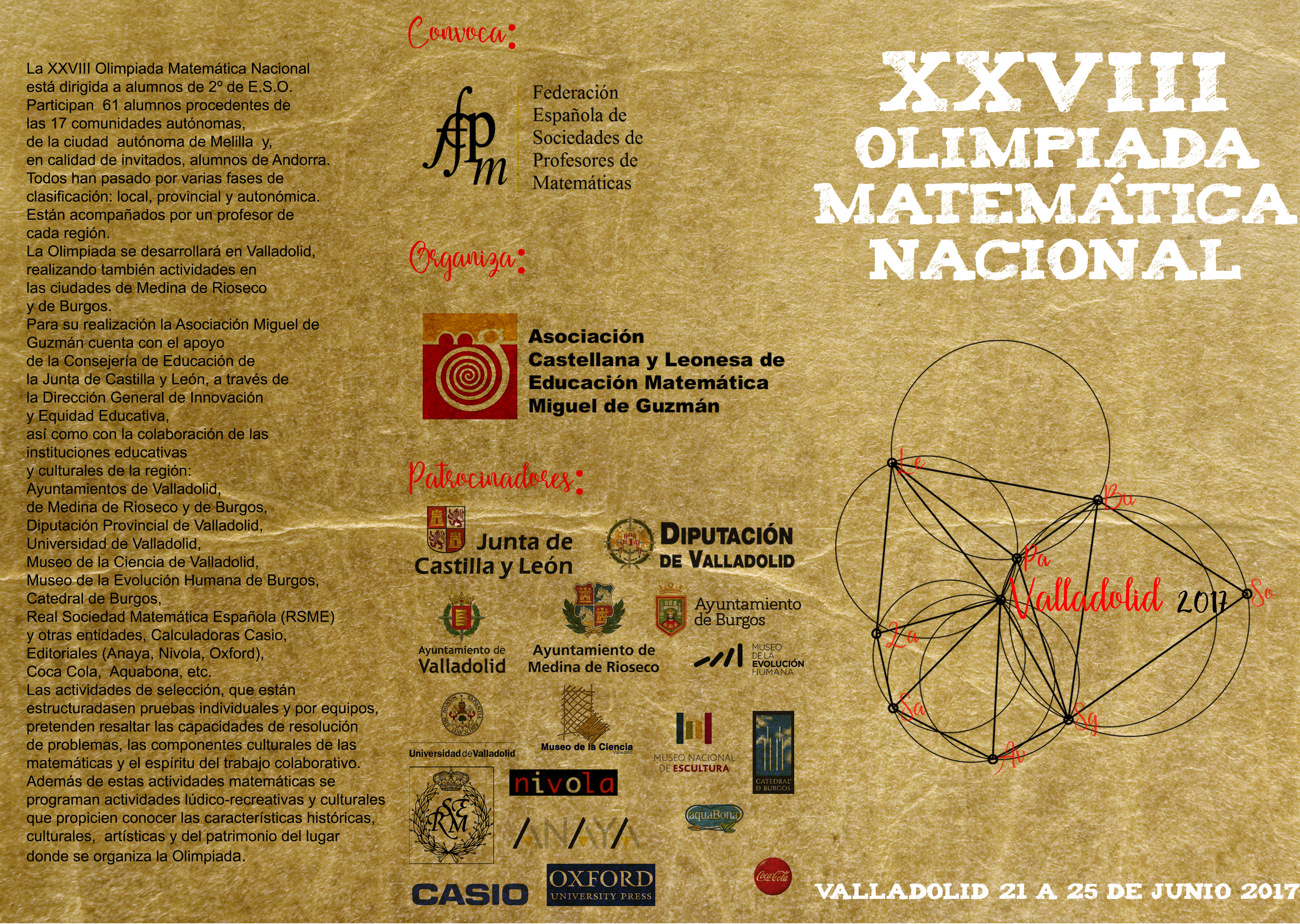 Programa Olimpiadas Nacionales Matemáticas Castilla y León